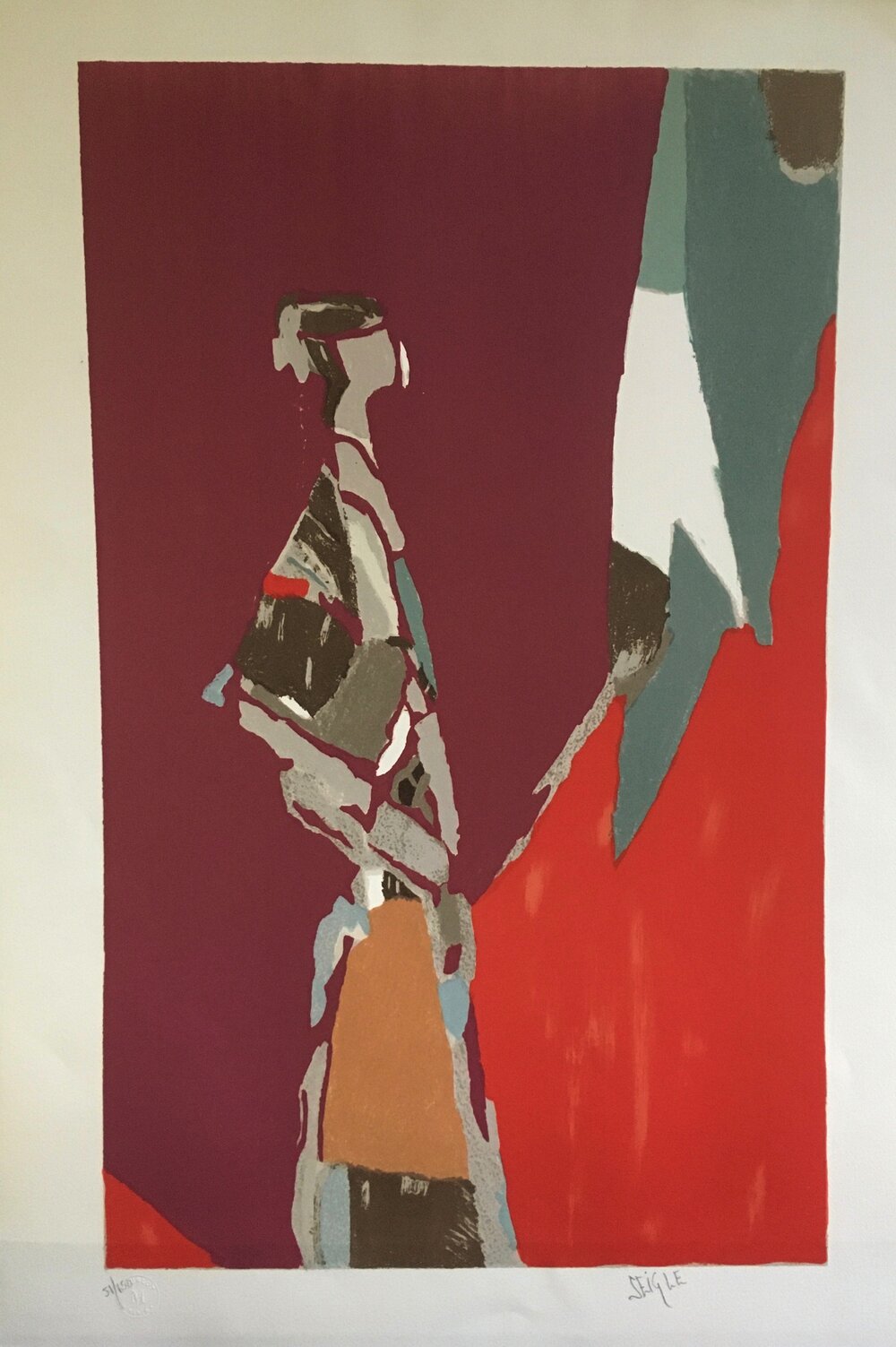 La Femme Foudroyée rouge